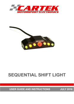 SEQUENTIAL SHIFT LIGHT - CARTEK Motorsport Electronics