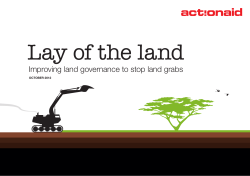 Improving land governance to stop land grabs
