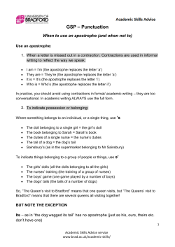 GSP &ndash; Punctuation