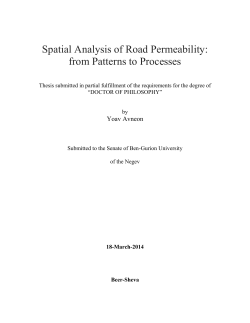 Spatial Analysis of Road Permeability: from Patterns to Processes