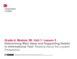Grade 4: Module 3B: Unit 1