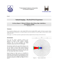 Subsalt Imaging &ndash; The RAZ/WAZ Experience