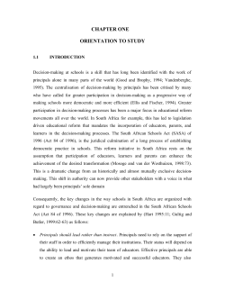 chapter one orientation to study