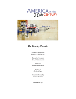 Teachers Guide - Roaring Twenties