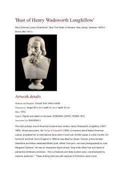 Bust of Henry Wadsworth Longfellow