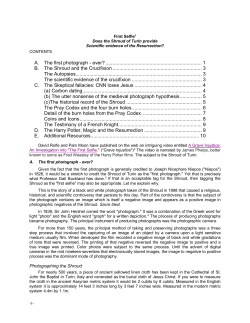 First Selfie - The Shroud of Turin Website