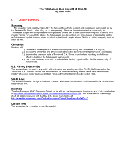 The Tallahassee Bus Boycott of 1956