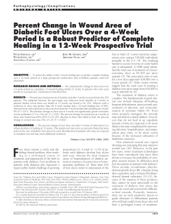 Percent Change in Wound Area of Diabetic Foot