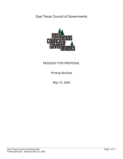 Printing Services Request for Proposal