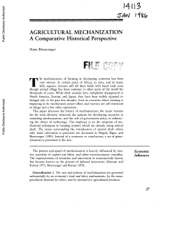 AGRICULTURAL MECHANIZATION