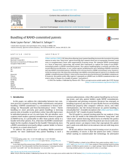 Bundling of RAND-committed patents