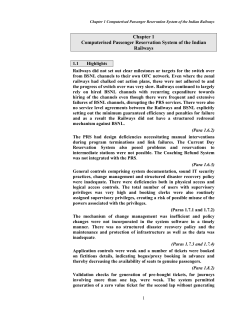 Chapter 1 Computerised Passenger Reservation System of