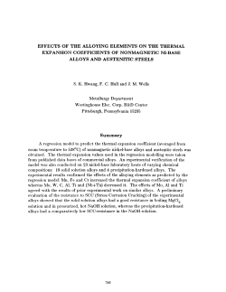 Effects of the Alloying Elements on the Thermal Expansion