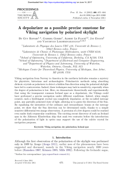 A depolarizer as a possible precise sunstone for Viking navigation