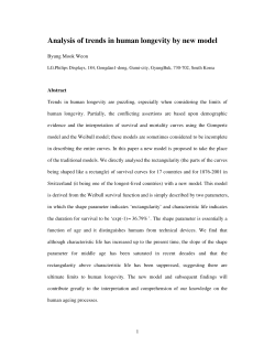 Analysis of trends in human longevity by new