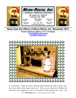 December 2011 News Letter - Munn