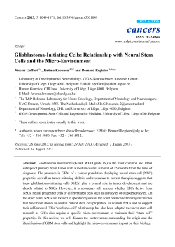 "Glioblastoma-Initiating Cells: Relationship with Neural Stem Cells