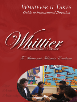 Guide to Instructional Direction - Whittier Union High School District
