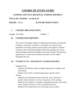 COURSE OF STUDY GUIDE - Lower Cape May Regional