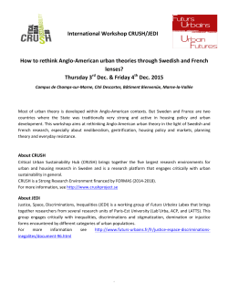 International Workshop CRUSH/JEDI How to - HUMANIST-VCE