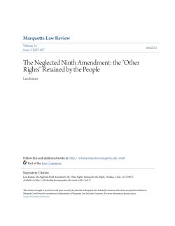 The Neglected Ninth Amendment