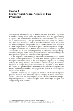Cognitive and Neural Aspects of Face Processing