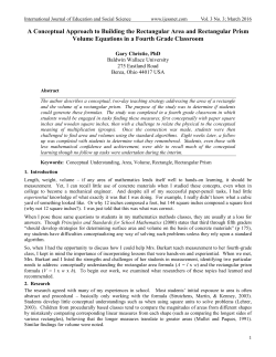 A Conceptual Approach to Building the Rectangular Area and