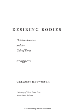 desiring bodies - University of Notre Dame