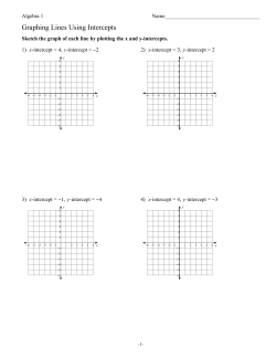 Graphing Lines Using Intercepts