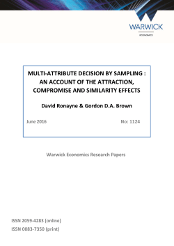 multi-attribute decision by sampling : an account of the attraction