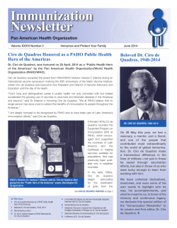 Immunization Newsletter Volume 36 Number 3 June 2014