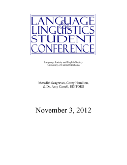 November 3, 2012 - The University of Central Oklahoma