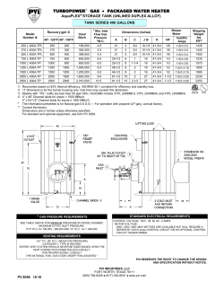 TURBOPOWER® GAS PACKAGED WATER HEATER