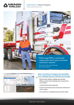 Case Study- Navman  - Roma Transport Services