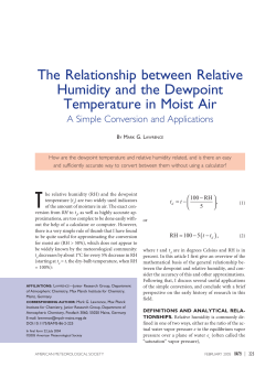 The Relationship between Relative Humidity