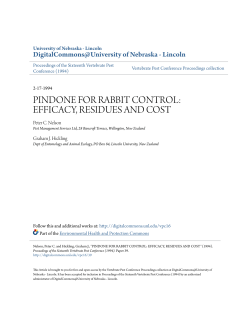 pindone for rabbit control: efficacy, residues and cost