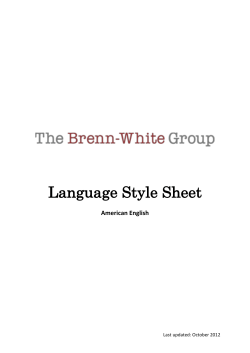 BWG Style Guide