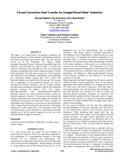 Forced Convection Heat Transfer for Swaged Mixed Metal Heatsinks