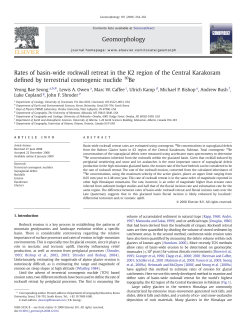 Rates of basin-wide rockwall retreat in the K2 region