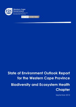 State of Environment Outlook Report for the Western Cape Province