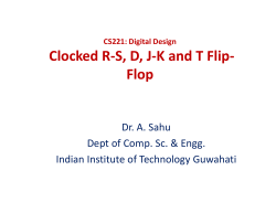 Clocked R-S, D, J-K and T Flip- Flop