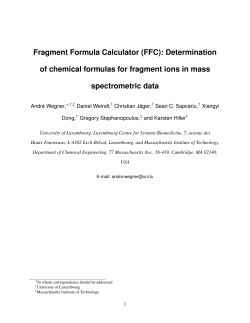 (FFC): Determination of chemical formulas for fragment