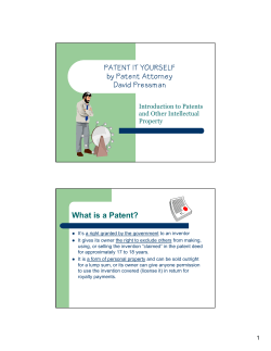 PATENT IT YOURSELF by Patent Attorney David Pressman