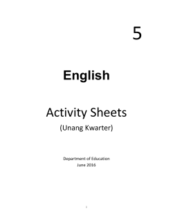 Activity Sheets