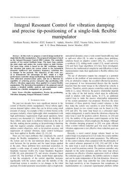 Integral Resonant Control for vibration damping and precise tip