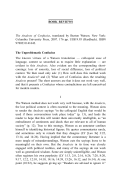 The Analects of Confucius