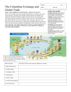Ch 20 s.4 (Columbian Exchange and Global Trade)