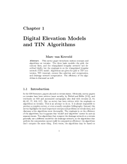 Algorithms for triangulated terrains