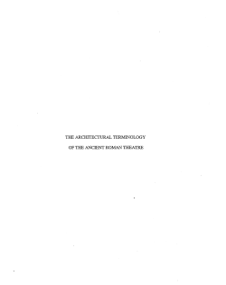 The Architectural Terminology of the Ancient Roman