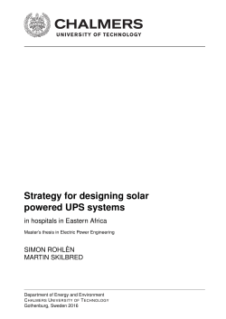 Strategy for designing solar powered UPS systems